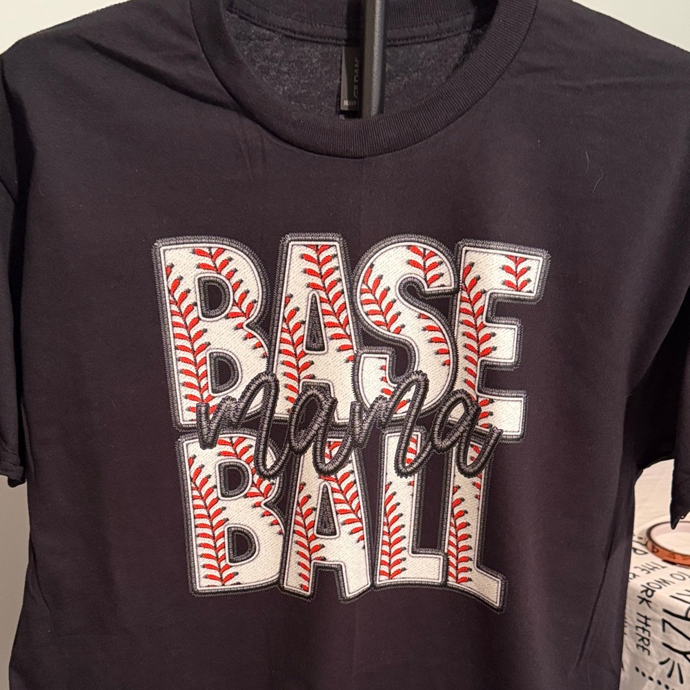 Women’s Black 'Base Ball' Graphic Tee - Baseball Design